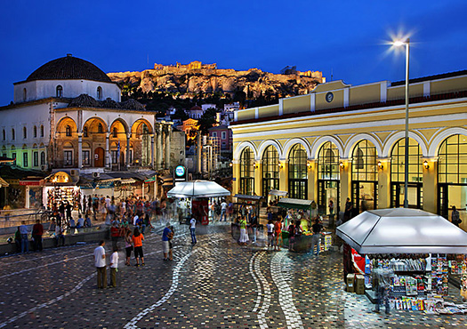 Athens Market at Night